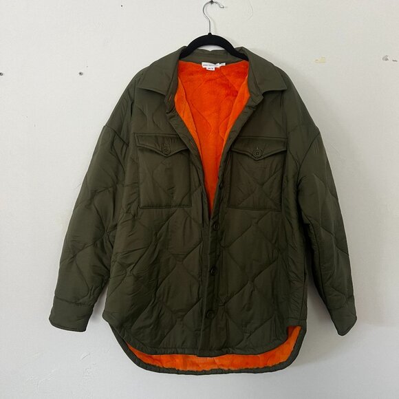 Good American Quilted Sherpa Shacket - Size 00/0 (XS/S) - Picture 1 of 4